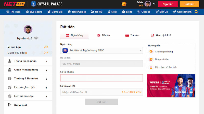 Trải nghiệm lần đầu chơi Net88 có dễ hiểu và dễ thao tác hay không? Tốc độ rút tiền nhanh gọn tại Nhà cái Net88